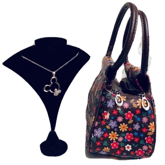BNWT Adorable HCC Mini Designer Hand Bag, Small, Free Minnie Mouse Necklace - Picture 3 of 8